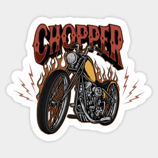 chopper custom bike Sticker